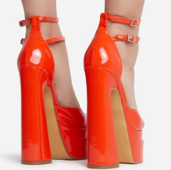Fits like 7.5 Orange Platform Heel - Picture 7 of 9